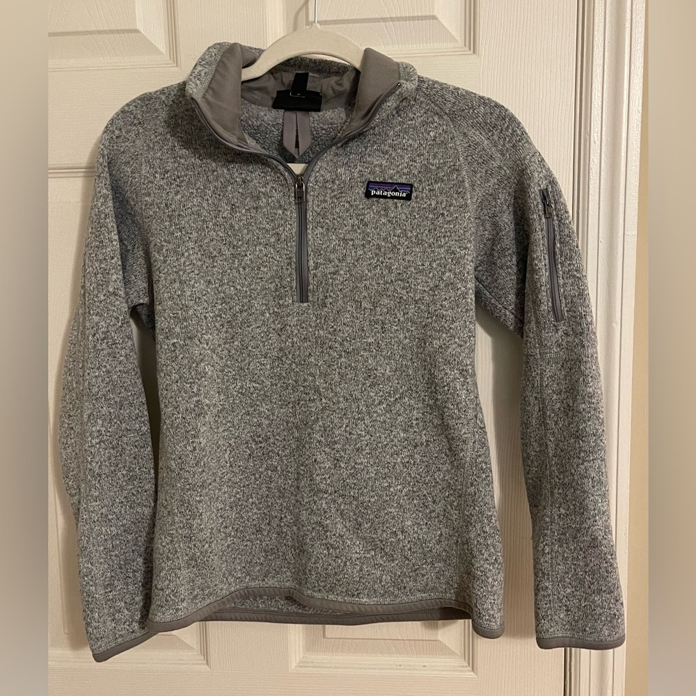 Womens Patagonia Grey Quarter Zip Fleece